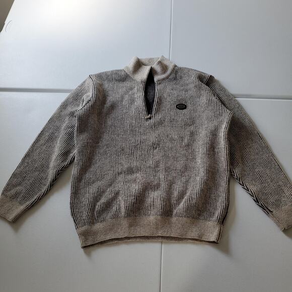 Silver Stream Sweater Mens Medium Wool Half Zip Pullover New Zealand Gorpcore - Picture 1 of 9